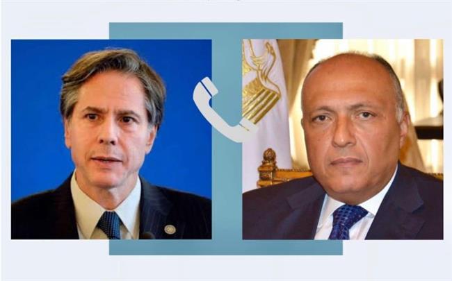 شكري يبحث هاتفيا مع بلينكن الأوضاع في غزة
