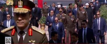 السيسي يصل مسجد المشير طنطاوي لأداء صلاة الجمعة بمناسبة يوم الشهيد