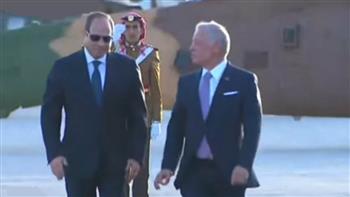   الرئيس السيسي يصل إلى العاصمة الأردنية عمان