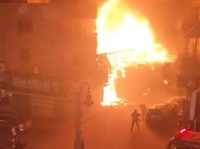   حريق هائل يلتهم عدة محلات فى الإسكندرية