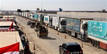 دخول 77 شاحنة مساعدات إلى غزة من معبر رفح اليوم