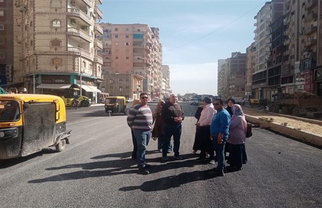 سكرتير عام البحيرة يتفقد أعمال تطوير مدخل مدينة كفر الدوار