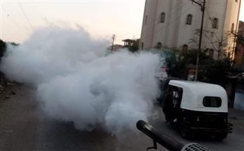 لمواجهة الناموس والبعوض.. حملات رش بشوارع ميت حلفا بقليوب 