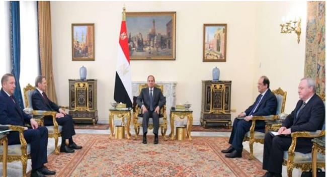 الرئيس السيسي يبحث مع رئيس جهاز الاستخبارات الخارجية الروسية التطورات الإقليمية والدولية