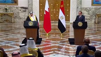   ننشر كلمة الرئيس السيسي مع "حمد بن عيسى آل خليفة" عاهل البحرين