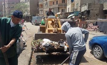   استجابة لشكوى المواطنين .. رفع مخلفات القمامة من أمام شارع محمد متولي
