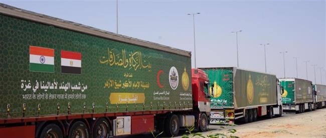 "بيت الزكاة والصدقات" يطلق 115 شاحنة ضمن القافلة 7 بالتعاون مع صندوق تحيا مصر