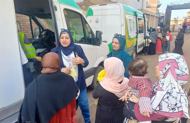 صحة الدقهلية : الكشف على 1534 مريضا ضمن قافلة علاجية بقرية ميت يعيش