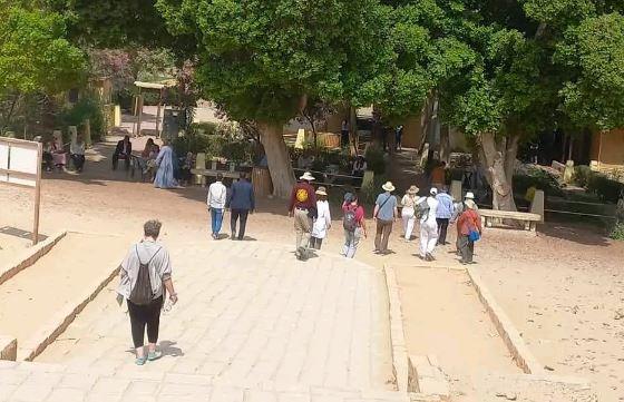 وفد سياحي ألمانى يزور منطقة آثار بنى حسن بالمنيا