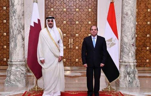 الرئيس السيسي يبحث مع أمير قطر جهود وقف إطلاق النار في غزة