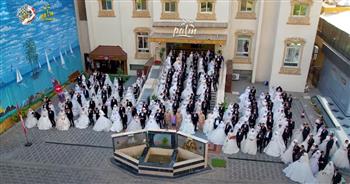   المنطقة الشمالية العسكرية تنظم حفل زفاف جماعي لـ500 شاب وفتاة.. فيديو
