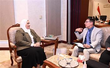 وزيرة التضامن الاجتماعي تلتقي نائب مدير الوكالة الألمانية للتعاون الدولي بمصر