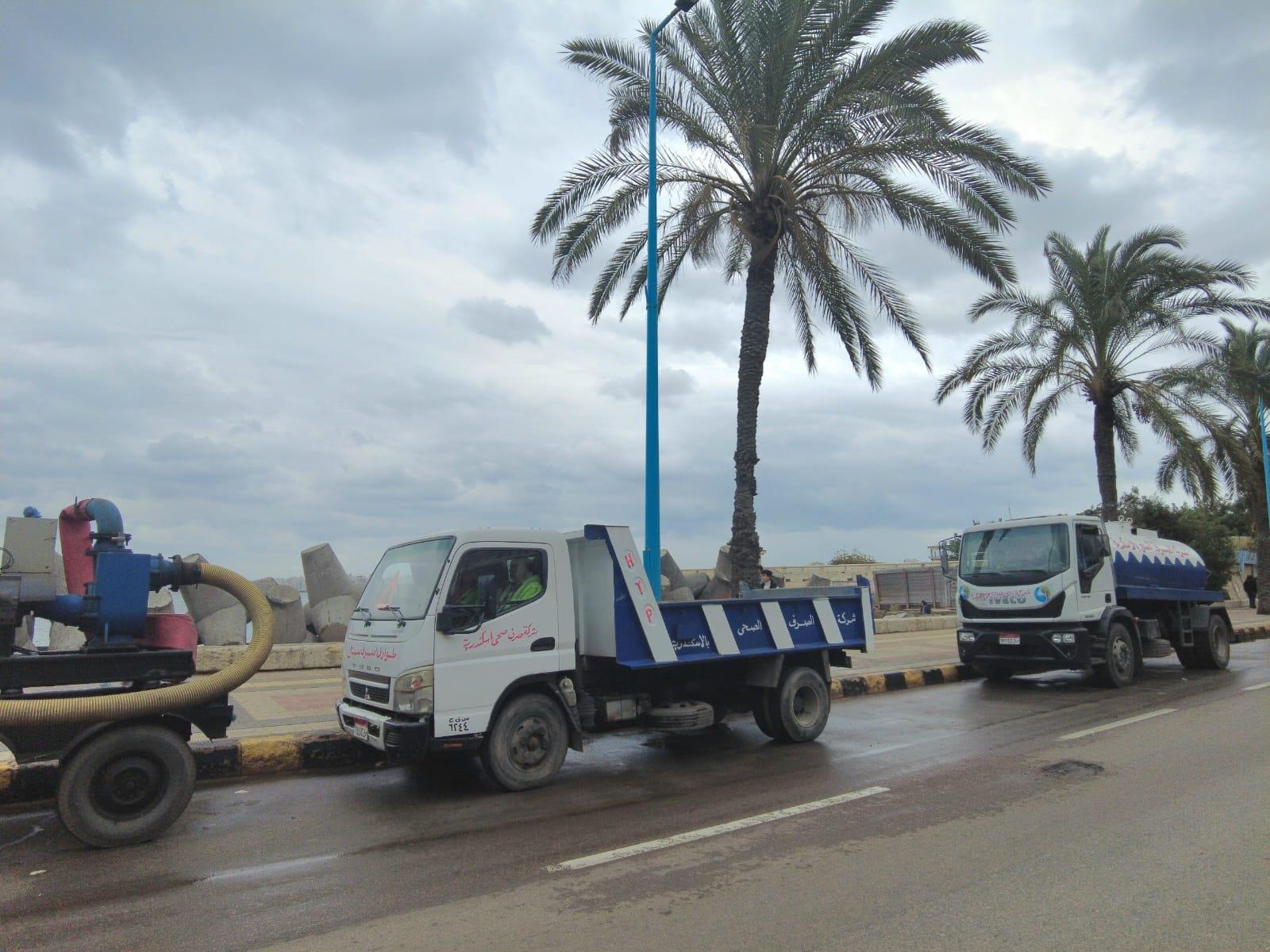 طوارئ بصرف صحي الإسكندرية استعدادًا لـ سقوط الأمطار