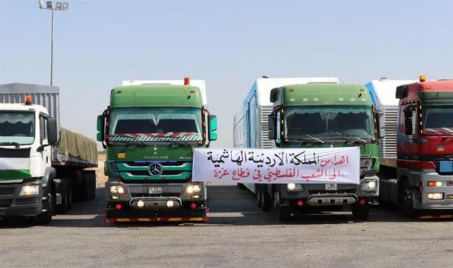 الأردن يعلن إدخال قافلة مساعدات إلى غزة عبر بيت حانون لأول مرة منذ بداية الحرب