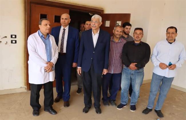 رئيس جامعة المنوفية يتفقد مبنى المعهد الفني للتمريض بـ منشأة سلطان