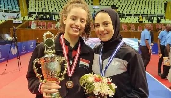 هنا جودة تهنئ دينا مشرف لتتويجها بـ كأس إفريقيا بمنافسات الفردي