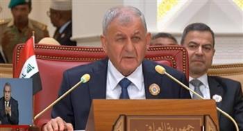 الرئيس العراقي: متضامنون حكومًة وشعبًا مع الحقوق المشروعة للشعب الفلسطيني