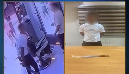 كشف ملابسات تداول مقطع فيديو  تضمن تعدى أحد الأشخاص بسلاح أبيض على أخرين