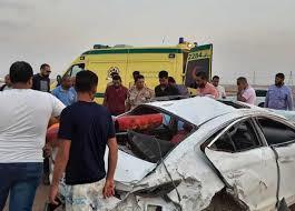 بينهم طفلة .. انقلاب سيارة على طريق جمصة - بلطيم 
