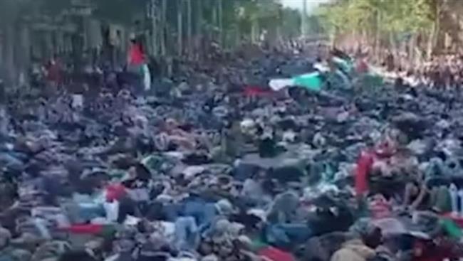 اعتصام ومظاهرات حاشدة في برشلونة تنديدا بالحرب المستمرة على غزة