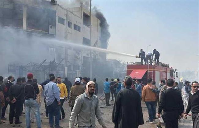 السيطرة على حريق مصنع أحذية بأكتوبر
