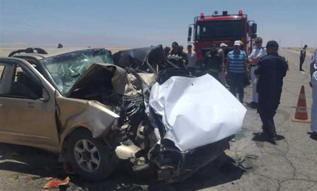 مصرع سيدة وإصابة 5 آخرين بحادث اصطدام أتوبيس بـ5 سيارات بخط 10 بالعبور