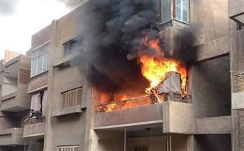مصرع شخصين وإصابة آخر فى حريق عقار بكفر شكر