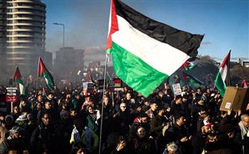 إصابة 3 من الشرطة البريطانية واعتقال 40 شخصًا خلال مظاهرة مؤيدة للفلسطينيين