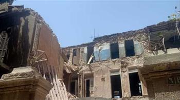 انهيار عقار مهجور بمنطقة السيدة زينب