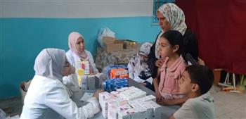   جامعة بنها تنظم قافلة طبية بقرية ميت كنانة في طوخ