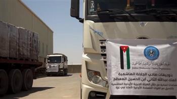   الأردن يسير قافلة مساعدات غذائية جديدة إلى غزة 