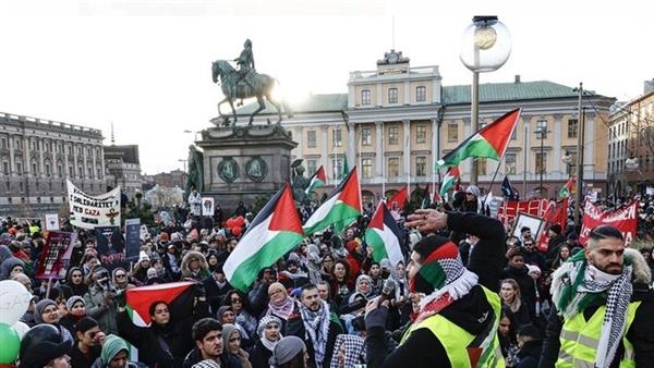 السويد.. مظاهرات حاشدة احتجاجا على مشاركة إسرائيل في مسابقة "يوروفيجن"