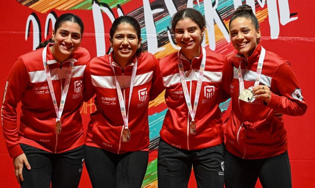 سيدات مصر لسلاح سيف المبارزة يتوجن بذهبية بطولة إفريقيا للفرق