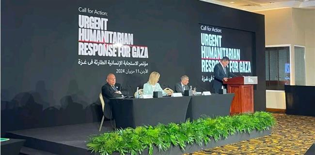 شكري يشارك في اجتماع مجموعات العمل الثلاث الخاصة بمؤتمر الاستجابة الإنسانية لـ غزة