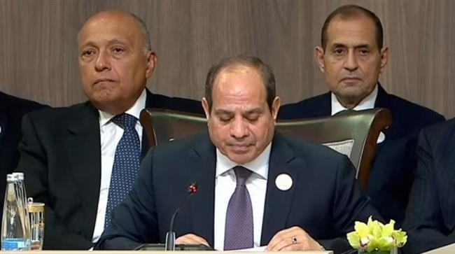 الرئيس السيسي: إسرائيل تتحمل مسؤولية الأزمة الإنسانية في غزة