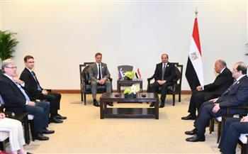   الرئيس السيسي يلتقي في الأردن مع رئيس وزراء سلوفينيا