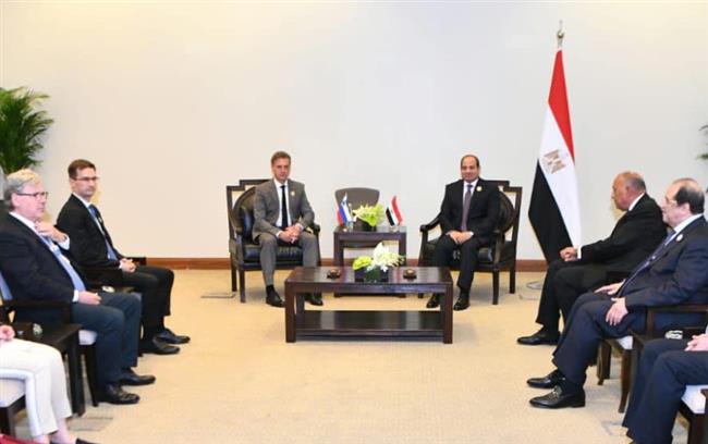 الرئيس السيسي يلتقي في الأردن مع رئيس وزراء سلوفينيا