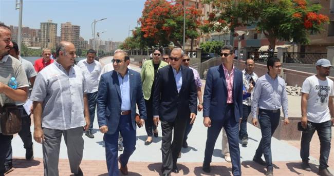 محافظ القليوبية ورئيس جهاز تطوير القاهرة يتفقدان ممشى النيل ببنها