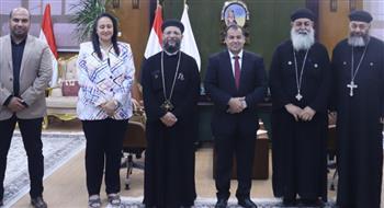 "عكاوي" يستقبل وفود من الكنيسة القبطية الأرثوذكسية للتهنئة بـ عيد الأضحى المبارك
