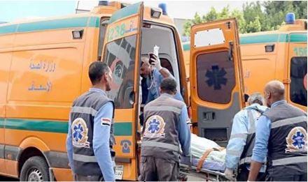 إصابة 4 أشخاص من أسرة واحدة في حادث تصادم بطريق مصر الإسكندرية