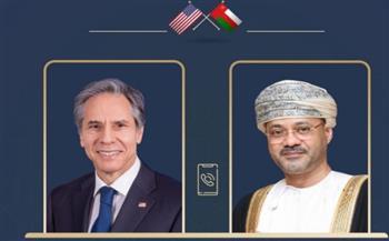 وزير الخارجية العماني ونظيره الأمريكي يبحثان مساعي وقف إطلاق النار في غزة