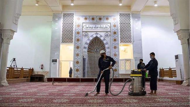 استعدادات بمسجد نمرة أهم معالم مشعر عرفات لاستقبال ضيوف الرحمن