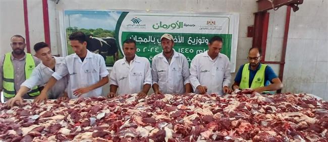 ذبح 280 أضحية وتوزيعها على مستحقيها بالبحيرة 