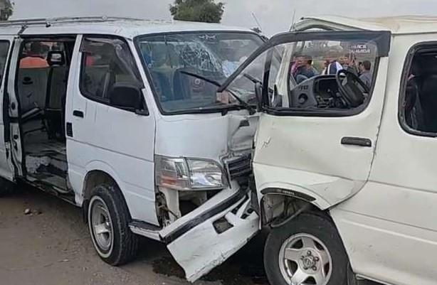 إصابة 6 فى حادث تصادم سيارتين بالقليوبية