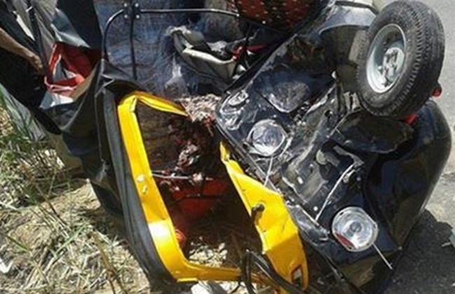 إصابة 3 أشخاص إثر انقلاب توك توك بصحراوي البحيرة