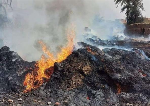 السيطرة على حريق هائل بعصارة قصب بقنا