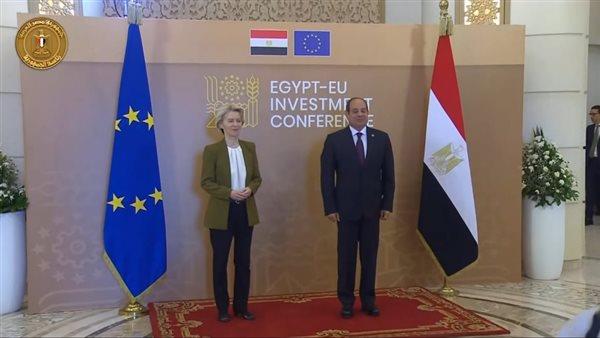 الرئيس السيسي يصل مقر انعقاد مؤتمر الاستثمار المصري الأوروبي المشترك 
