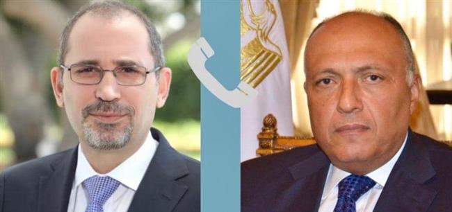 سامح شكري يبحث مع نظيره الأردني الاستعداد لمؤتمر الاستجابة الإنسانية الطارئة لـ غزة