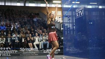 هانيا الحمامي تتأهل لنصف نهائي بطولة بريطانيا المفتوحة للإسكواش 