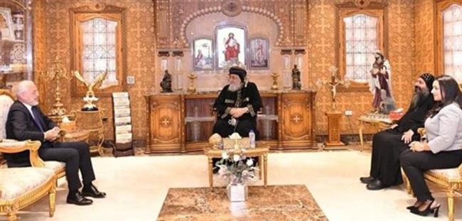  البابا تواضروس يستقبل سفير اليونان بمصر